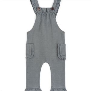 Milkbarn Denim Ruffle Overall